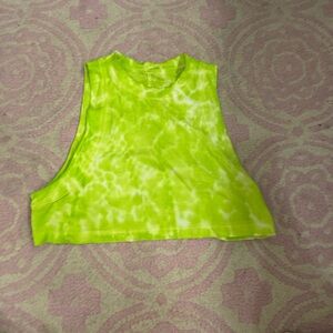 Neon Green Tie-Dye Shorts